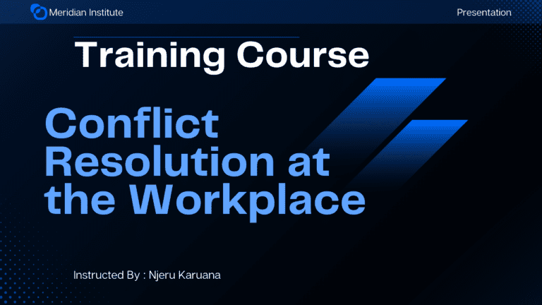 Conflict Resolution at the Workplace courses in Kenya